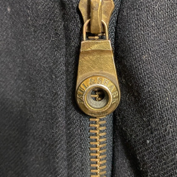 REDUCED🌺Vtg Paul & Shark 100% wool dark blue/black men’s bomber jacket! XXL - Picture 6 of 17